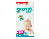 Gizmo (Гизмо) подгузники детские размер 3 (4-9кг), 52 шт, 