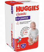 Huggies (Хаггис) трусики-подгузники детские Классик, размер 4, 9-14кг 15шт, Кимберли Кларк
